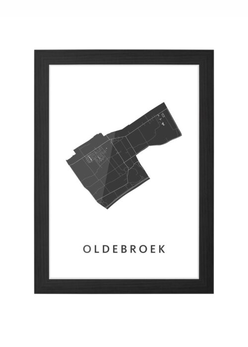 Oldebroek Ingelijst in Zwart lijst Kopen | Kunst in Kaart