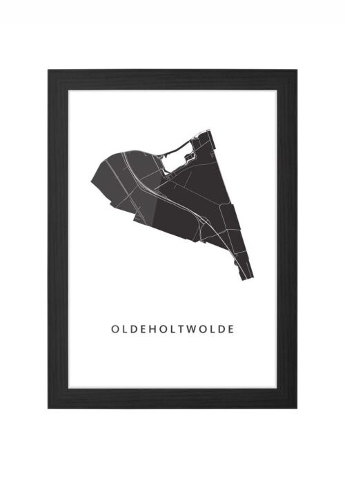 Oldeholtwolde Ingelijst in Zwart lijst Kopen | Kunst in Kaart