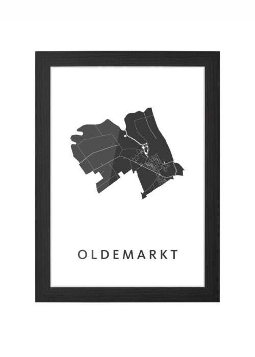 Oldemarkt Ingelijst in Zwart lijst Kopen | Kunst in Kaart