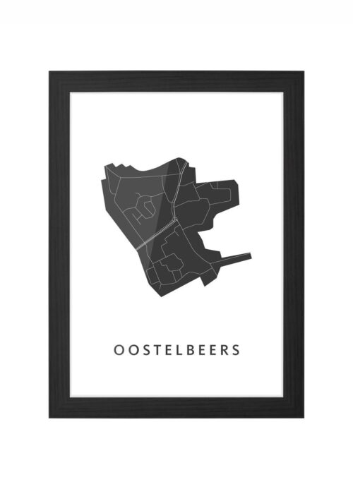 Oostelbeers Ingelijst in Zwart lijst Kopen | Kunst in Kaart
