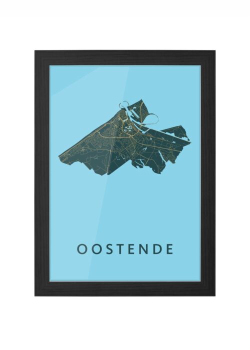 Oostende Azure Ingelijst in Zwart lijst Kopen | Kunst in Kaart
