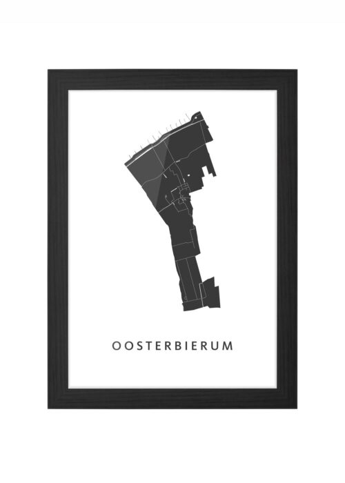 Oosterbierum Ingelijst in Zwart lijst Kopen | Kunst in Kaart