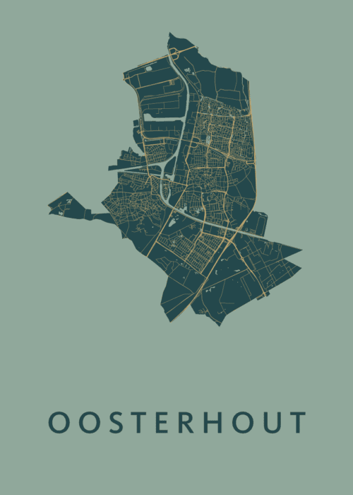Oosterhout Amazon Stadskaart Poster Kopen