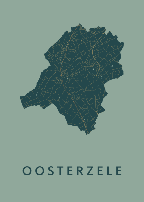 Oosterzele Stadskaart poster Amazon