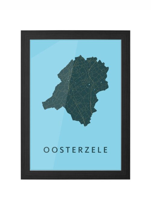 Oosterzele Azure Ingelijst in Zwart lijst Kopen | Kunst in Kaart