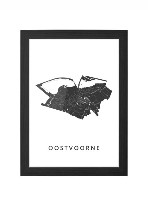 Oostvoorne Ingelijst in Zwart lijst Kopen | Kunst in Kaart