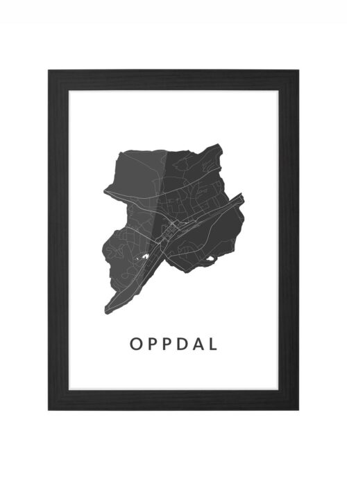 Oppdal Ingelijst in Zwart lijst Kopen | Kunst in Kaart