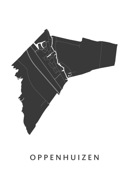 Oppenhuizen Stadskaart Poster Kopen