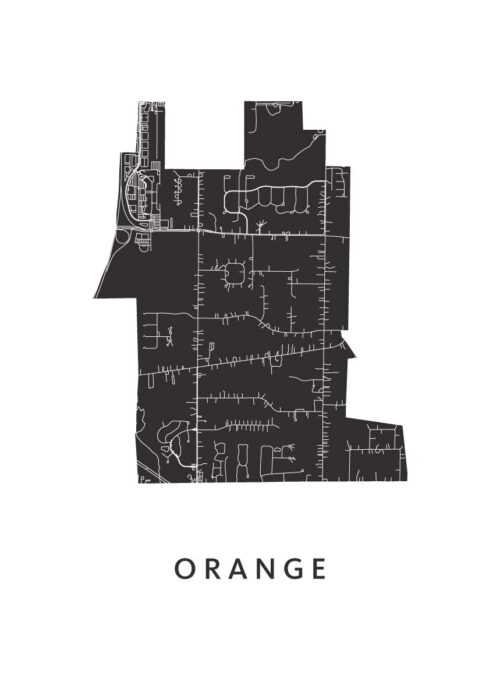 Orange Stadskaart Poster Kopen