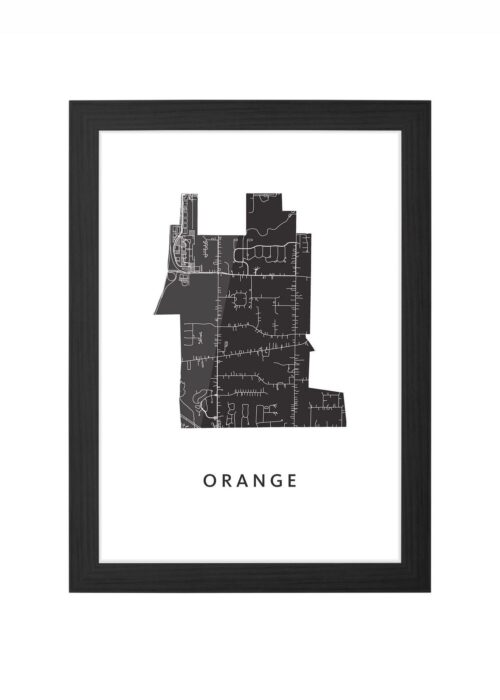 Orange Ingelijst in Zwart lijst Kopen | Kunst in Kaart