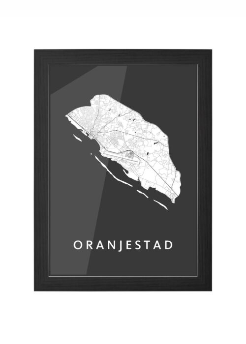 Oranjestad Black Ingelijst in Zwart lijst Kopen | Kunst in Kaart