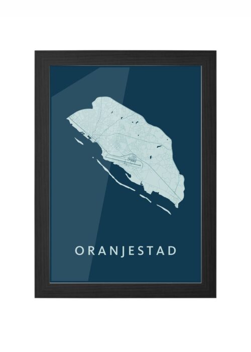 Oranjestad Feldgrau Ingelijst in Zwart lijst Kopen | Kunst in Kaart