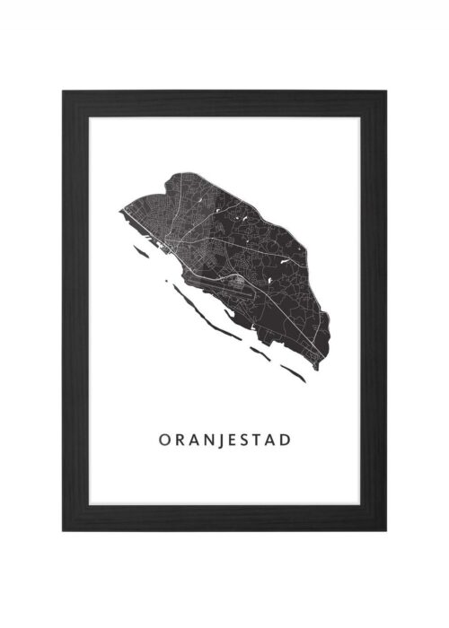 Oranjestad White Ingelijst in Zwart lijst Kopen | Kunst in Kaart