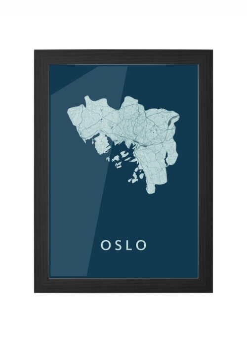Oslo Feldgrau Ingelijst in Zwart lijst Kopen | Kunst in Kaart