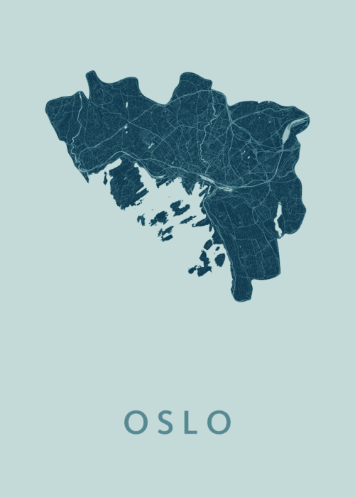 Oslo Mint Stadskaart Poster Kopen