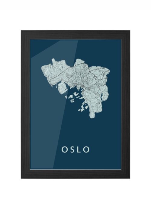 Oslo Navy Ingelijst in Zwart lijst Kopen | Kunst in Kaart