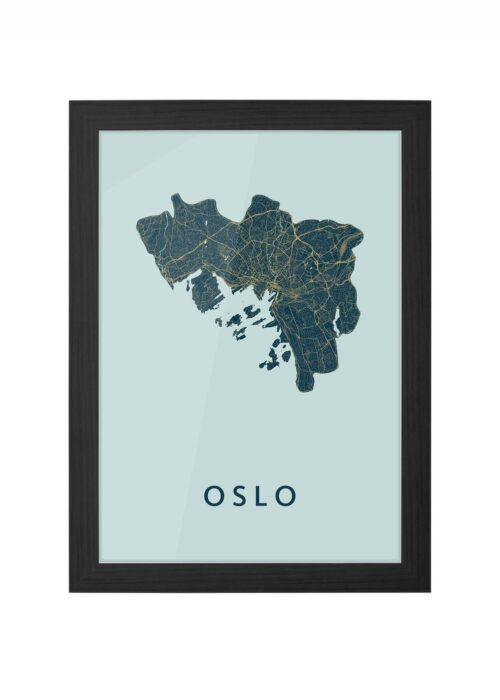 Oslo Prussian Ingelijst in Zwart lijst Kopen | Kunst in Kaart