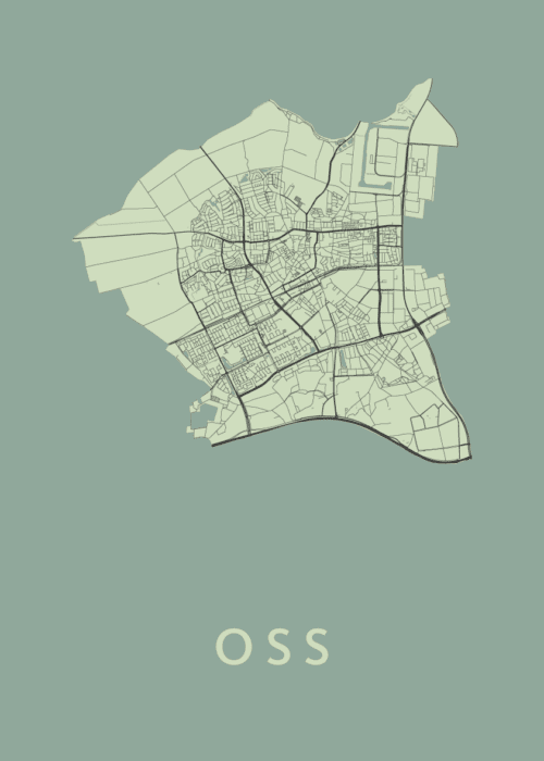 Oss Olive Stadskaart Poster Kopen