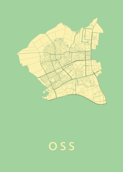 Oss Spring Stadskaart Poster Kopen