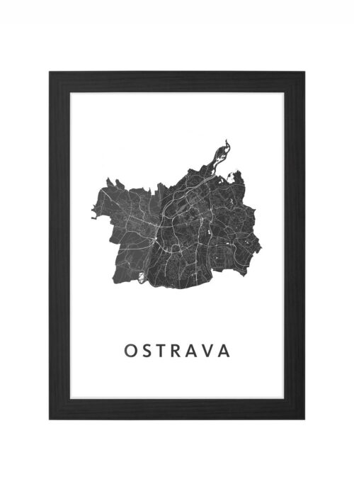 Ostrava Ingelijst in Zwart lijst Kopen | Kunst in Kaart