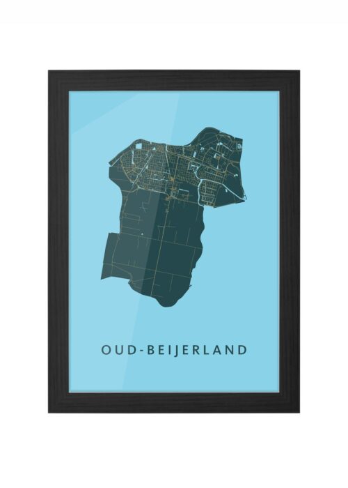 Oud-Beijerland Azure Ingelijst in Zwart lijst Kopen | Kunst in Kaart