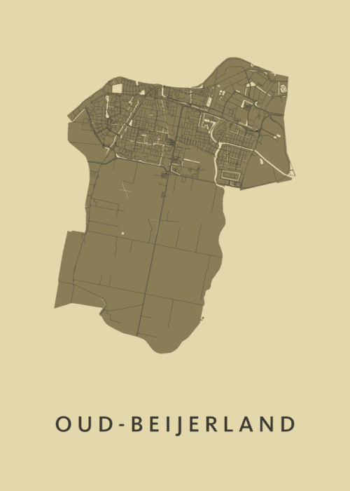 Oud-Beijerland GoldenRod Stadskaart Poster Kopen