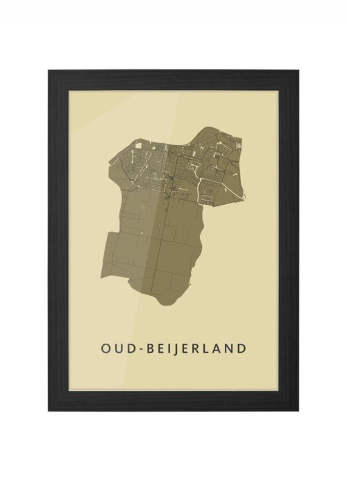 Oud-Beijerland GoldenRod Ingelijst in Zwart lijst Kopen | Kunst in Kaart