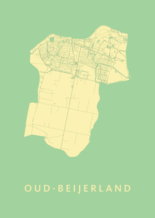 Oud-Beijerland Spring Stadskaart Poster Kopen