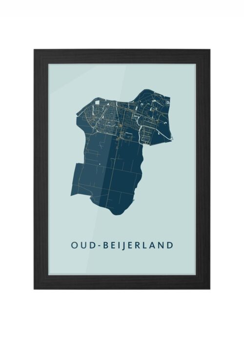 Oud-Beijerland Prussian Ingelijst in Zwart lijst Kopen | Kunst in Kaart