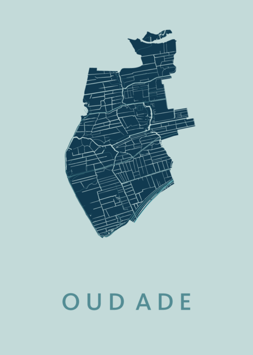 Oud Ade Stadskaart - Mint poster