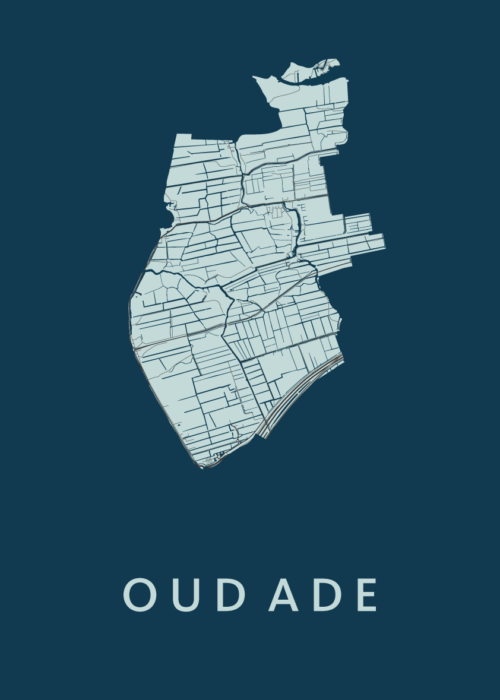 Oud Ade Stadskaart - Navy poster