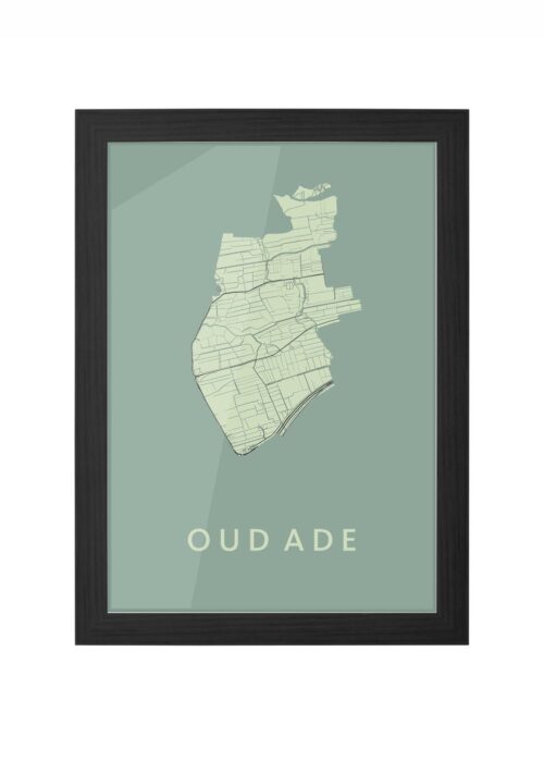 Oud Ade Olive Ingelijst in Zwart lijst Kopen | Kunst in Kaart