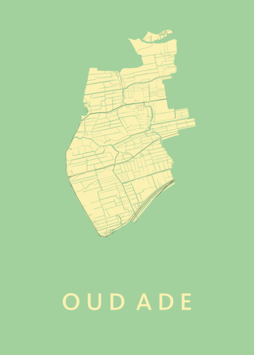 Oud Ade Stadskaart - Spring poster