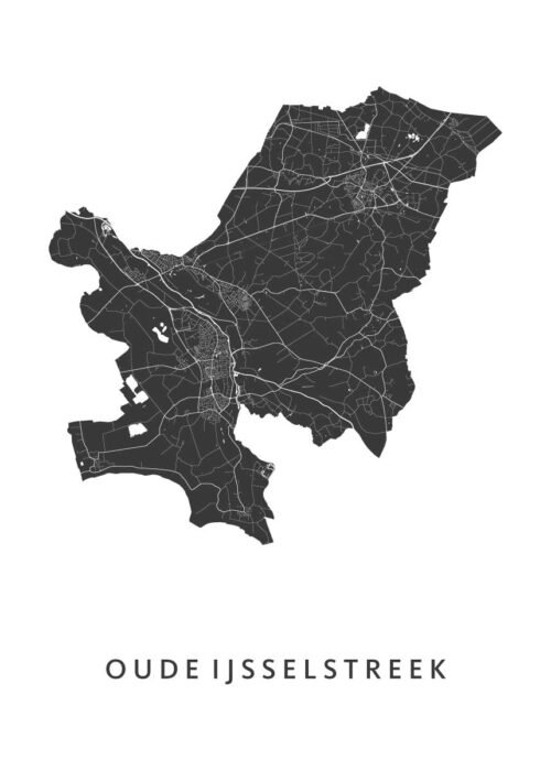 Oude IJsselstreek gemeentekaart Regiokaart Poster