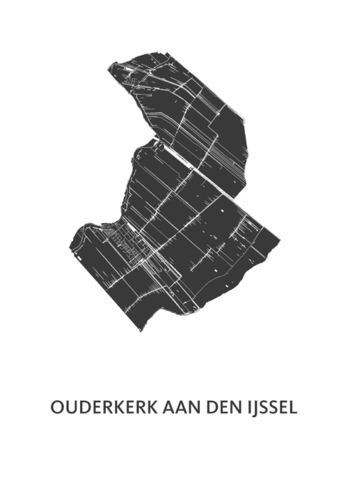 Ouderkerk aan den IJssel Stadskaart Poster Kopen