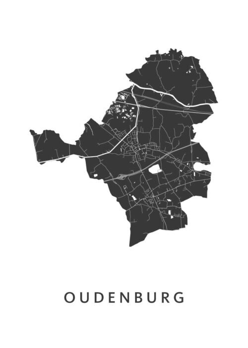 Oudenburg Stadskaart Poster Kopen