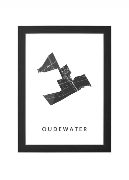 Oudewater Ingelijst in Zwart lijst Kopen | Kunst in Kaart