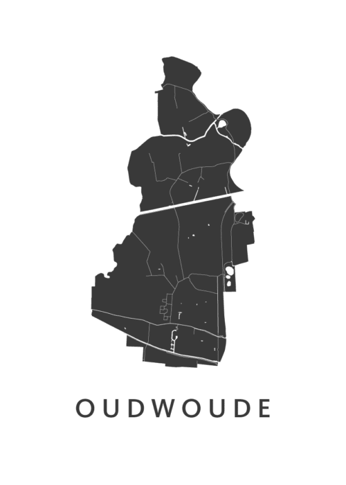 Oudwoude Stadskaart Poster Kopen