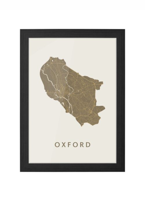 Oxford Gold Ingelijst in Zwart lijst Kopen | Kunst in Kaart
