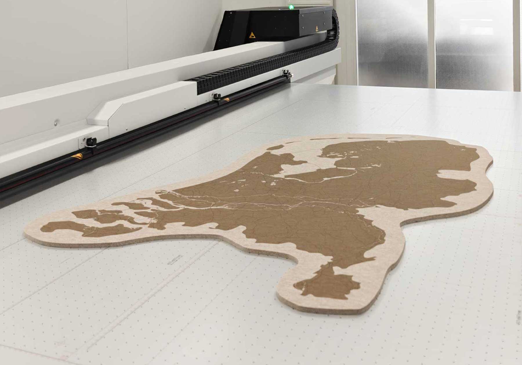 PET Vilt landkaart Nederland prikbord