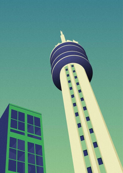 PTT Toren — Stadsgezicht Print
