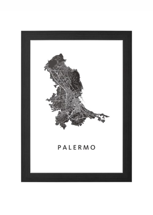 Palermo - Wit Ingelijst in Zwart lijst Kopen | Kunst in Kaart