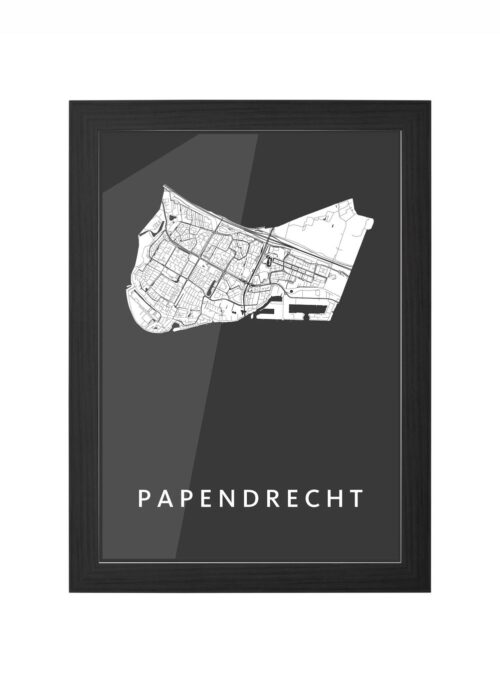 Papendrecht Black Ingelijst in Zwart lijst Kopen | Kunst in Kaart