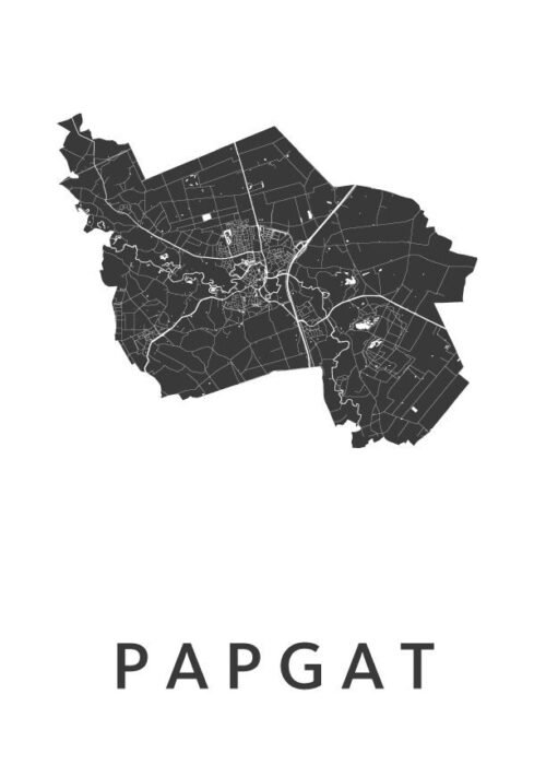 Papgat Carnaval Stadskaart Poster Kopen
