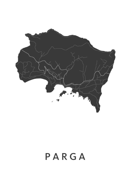 Parga Stadskaart Poster Kopen