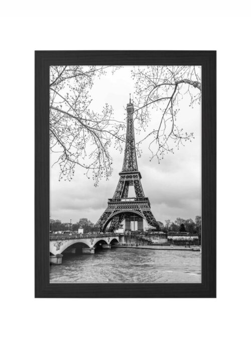 eiffeltoren fotografie poster ingelijst in zwarte lijst