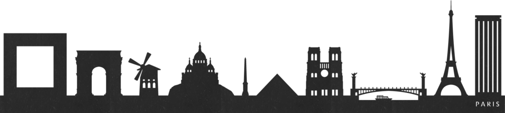 Parijs-zwart Parijs zwarte skyline