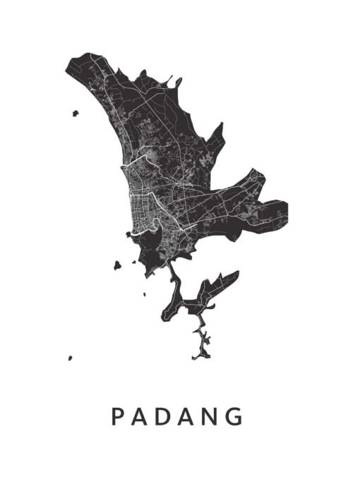 Padang Stadskaart Poster Kopen