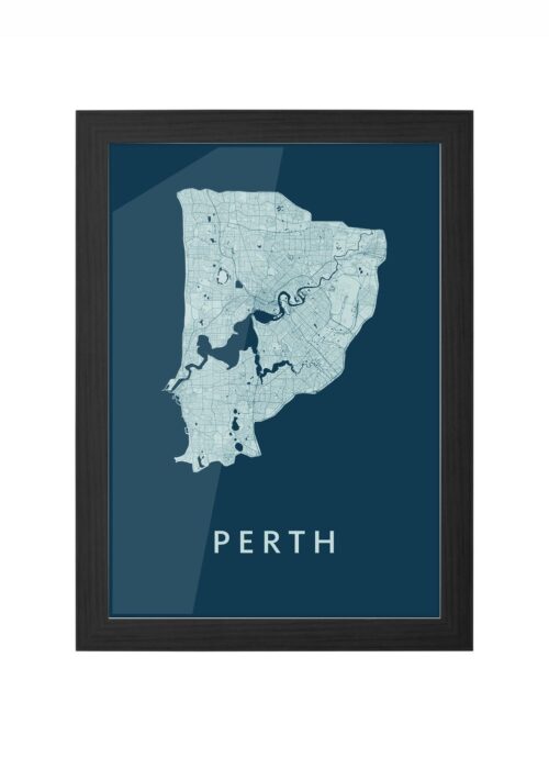 Perth Feldgrau Ingelijst in Zwart lijst Kopen | Kunst in Kaart