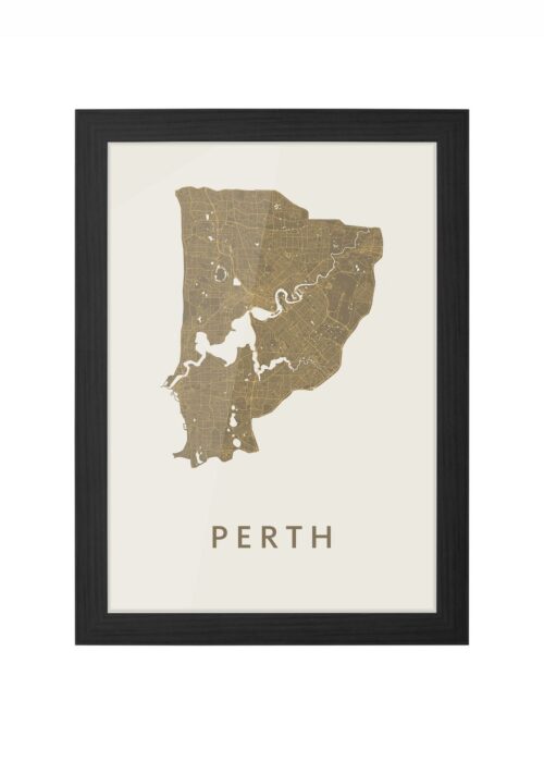 Perth Gold Ingelijst in Zwart lijst Kopen | Kunst in Kaart